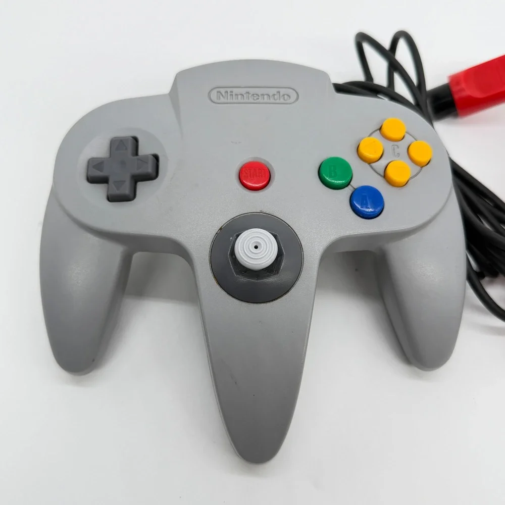 Nintendo 64 N64 Controllers OEM Grey & Red Bundle NUS-005 Authentic Vintage